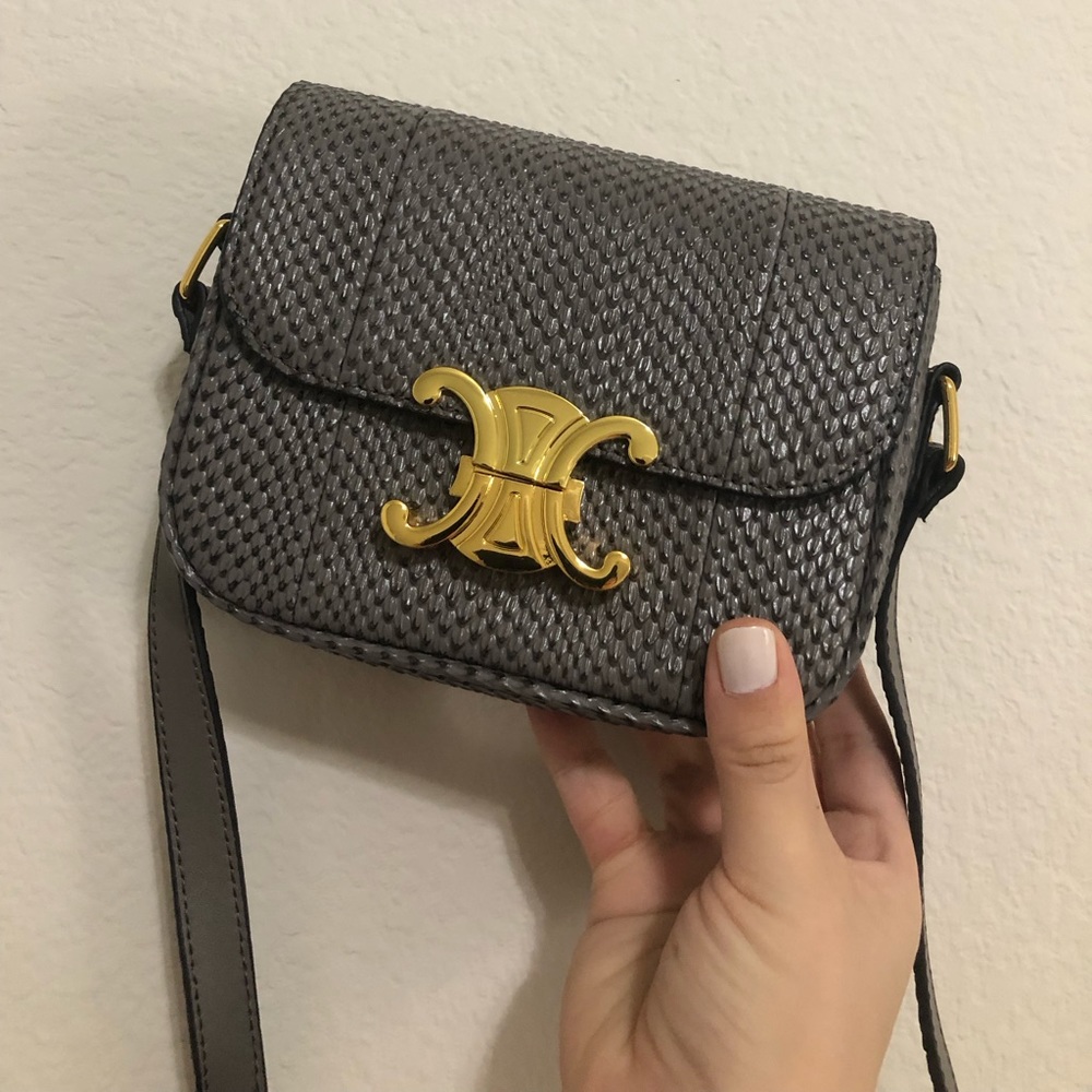 The Nine Seas Triomphe Grey Leather Bag